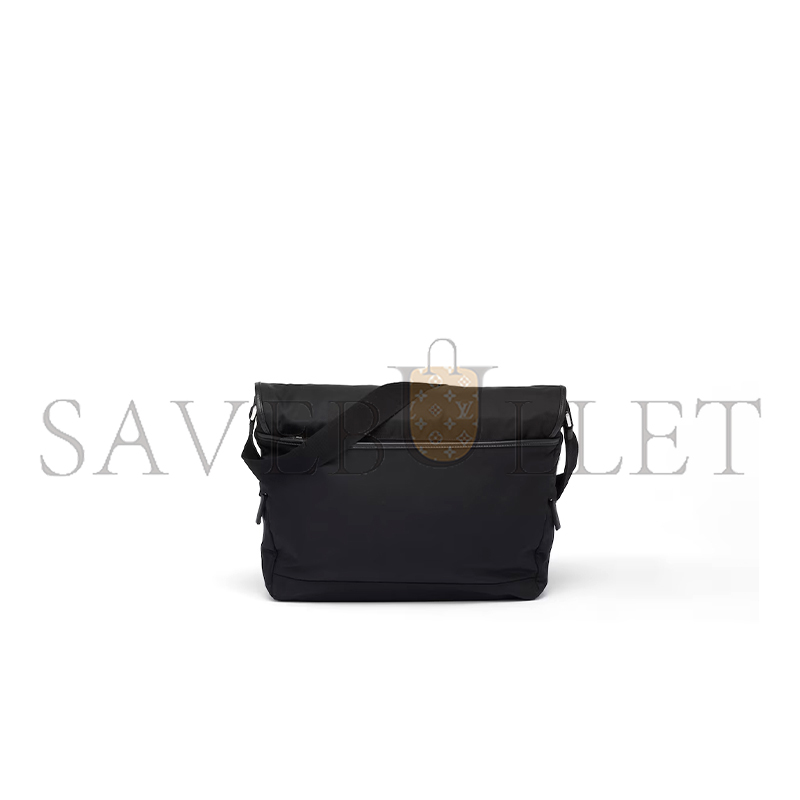Pra*a re-nylon and saffiano leather shoulder bag 2vd052 (30*27.5*14.5cm)